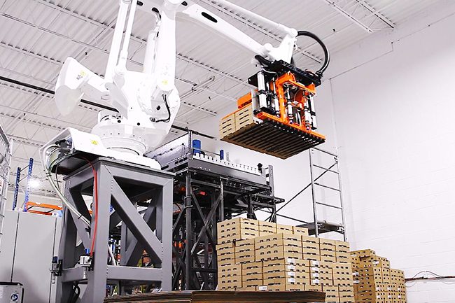 robot palettiseur de caisses