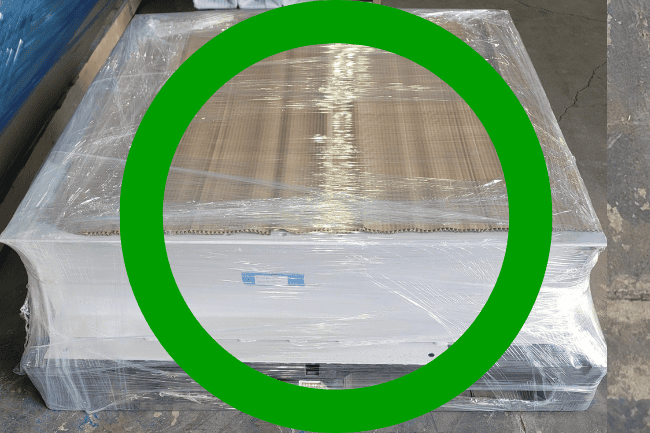 proper palletizing of parts