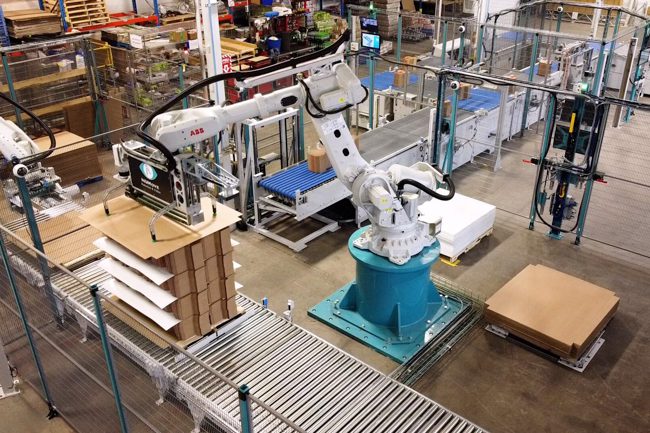 folding carton: robotic stack palletizer
