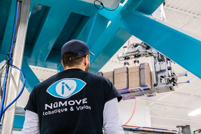 robot dépalettiseur carton plat