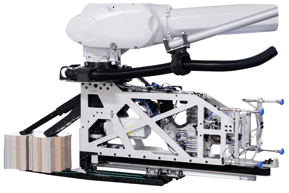 robot  piles carton plat