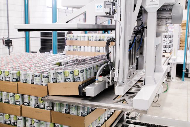 préhenseurs pour la dépalettisation de breuvages