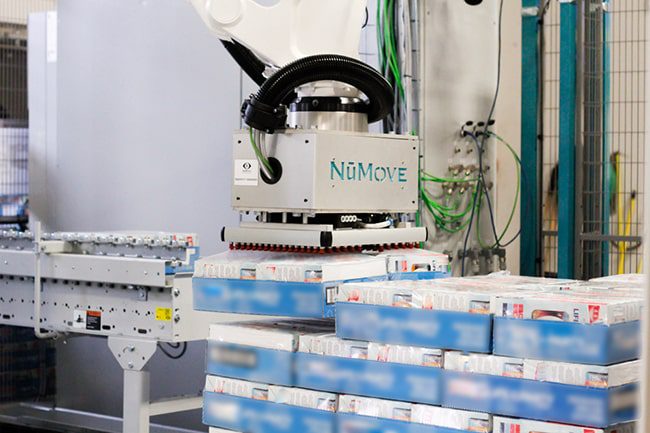 préhenseurs pour la dépalettisation de produits à référence unique