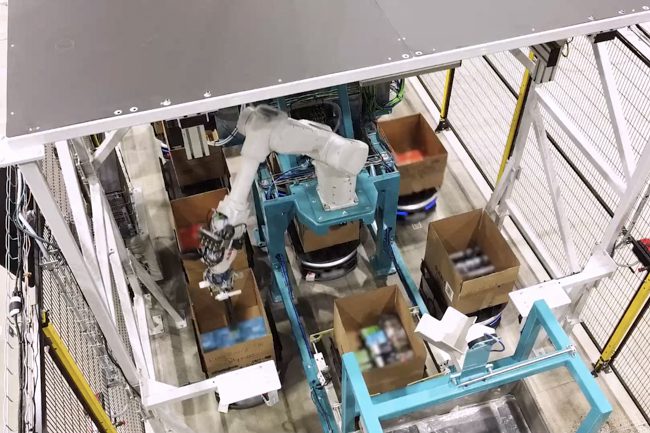 robot pour encaissage de produits