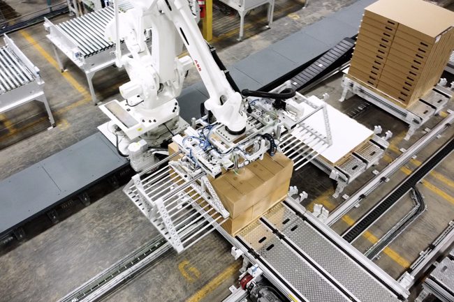 solution de palettisation robotisée