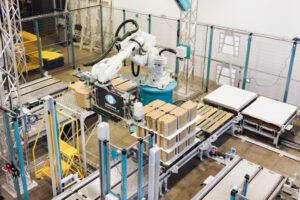 repalettisation piles de carton plat