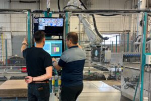 nulogik hmi interface on robotic stack palletizing cell