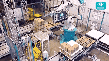 robotic flat-packing destacker and restacker